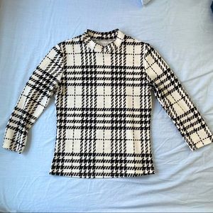 Black and white patterned top